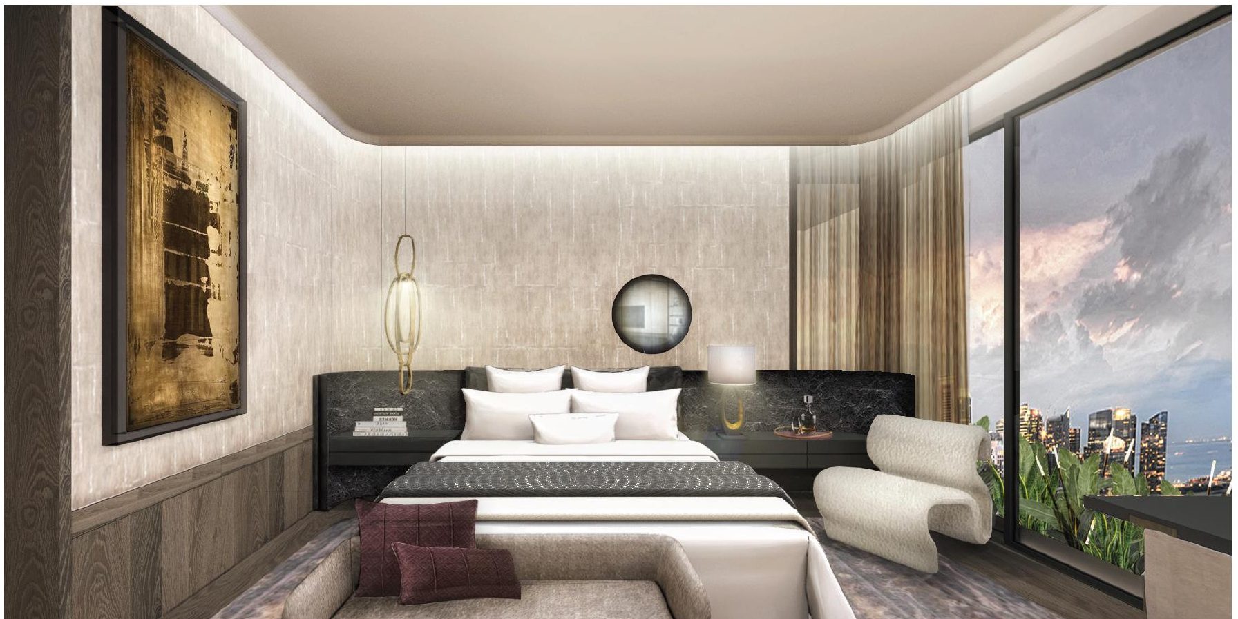Penthouse master bedroom (artist’s impression)