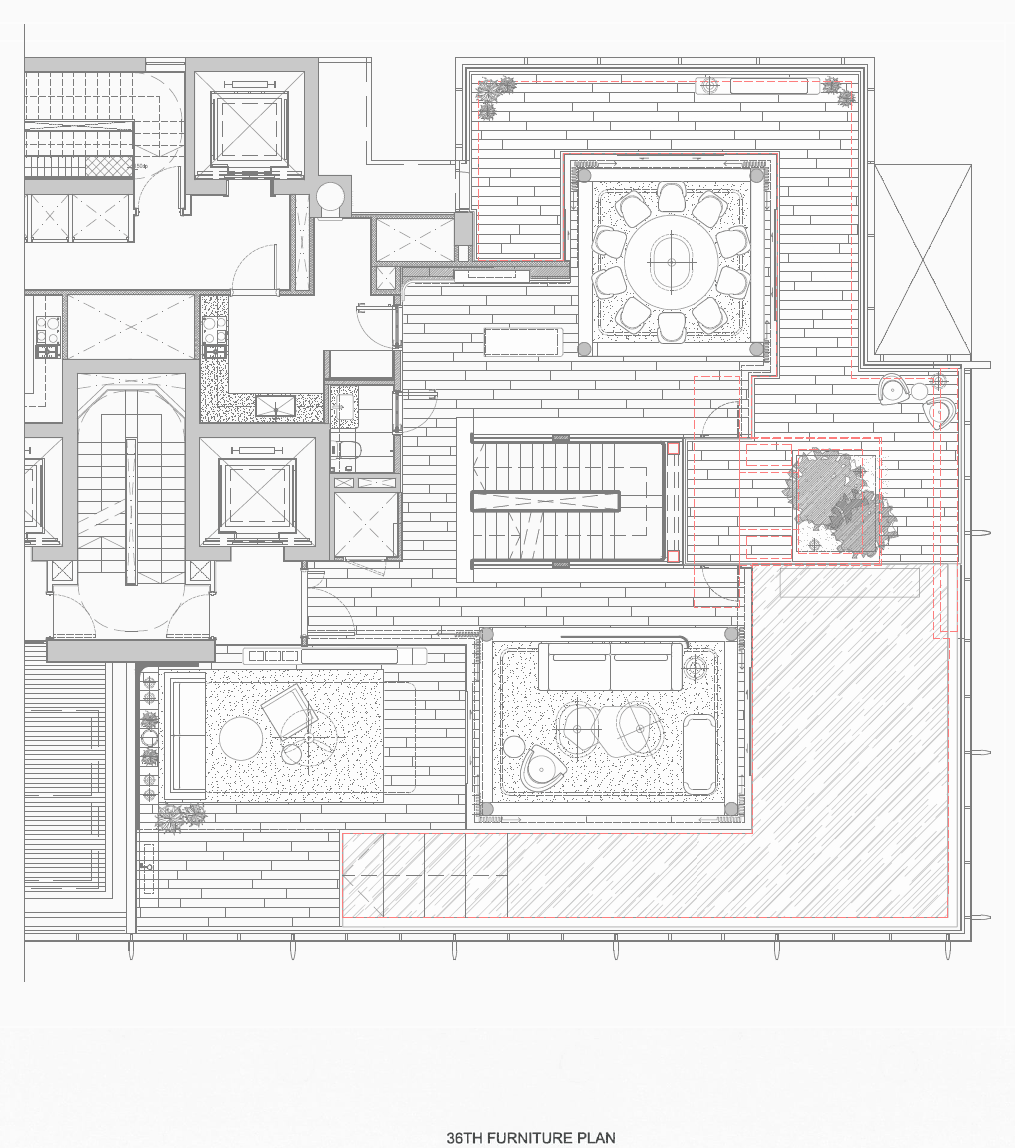 Superior Penthouse · 36th floor furniture plan