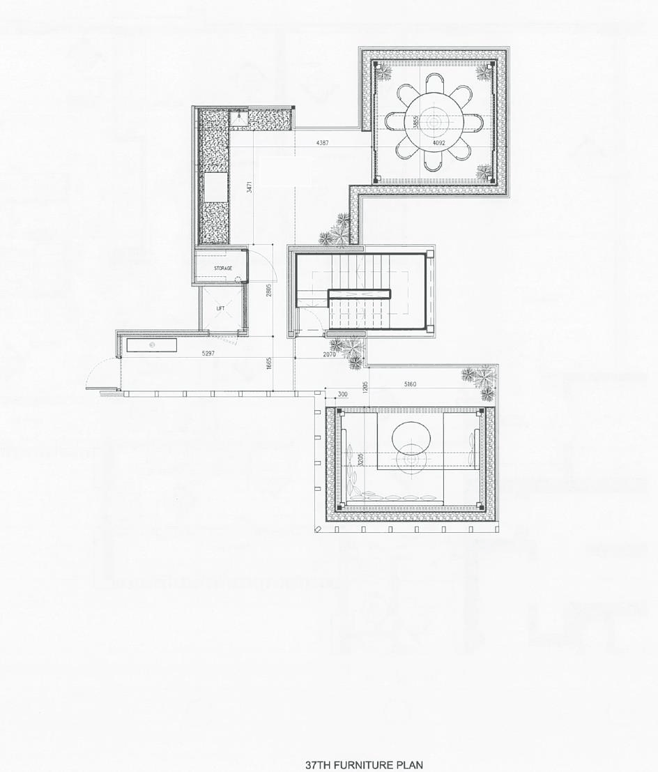 Superior Penthouse · 37th floor (roof terrace) furniture plan